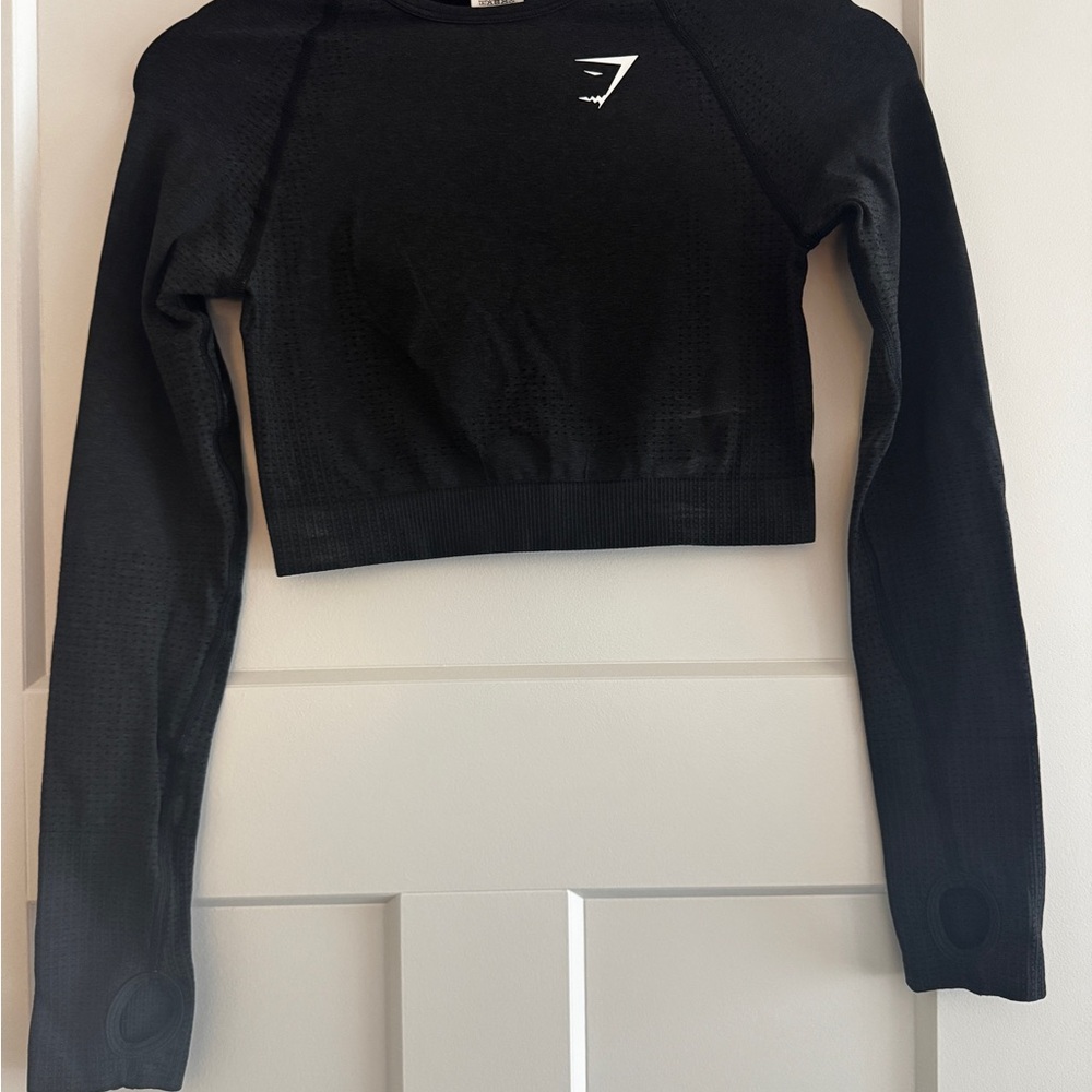 Gymshark Black Long Sleeve Crop Top